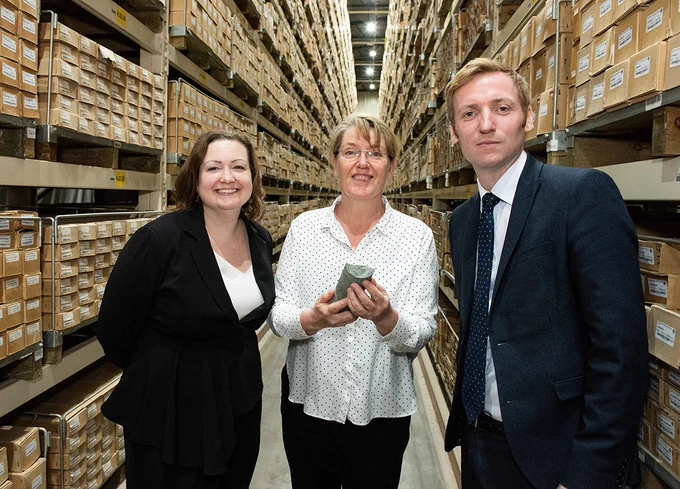 Industry Minister Lee Rowley and Ruth Edwards MP for Rushcliffe at the BGS headquarters in Keyworth for the launch of the Critical Minerals Intelligence Centre