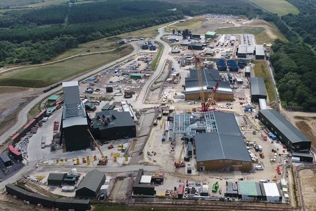 An image of construction of the Woodsmith Polyhalite mine,  North York Moors National Park.