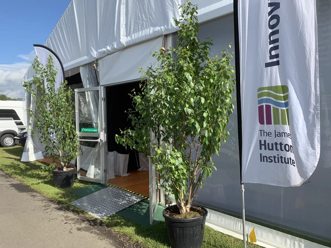 Entrance of Hutton marquee at Royal Highland Show
