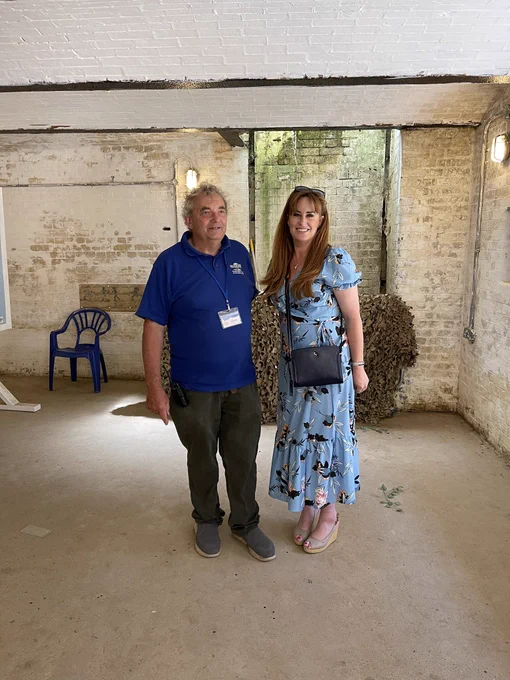 Kelly and Keith underground in the East Wing Battery