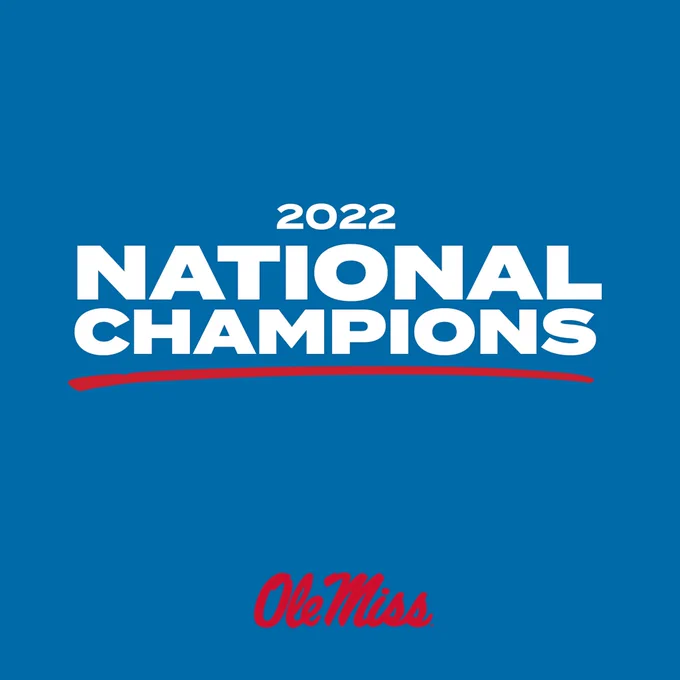 2022 National Champions Ole Miss