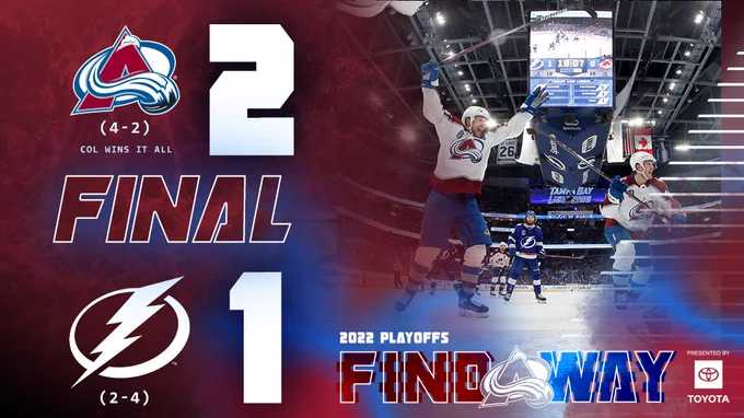 Final score: Avalanche 2, Lightning 1.