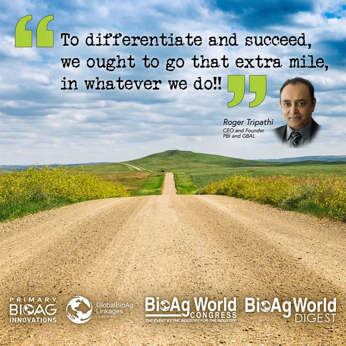 Photo of a long dirt road in the country. Photo of Roger Tripathi. Logos of PBI, GBAL, BAW Congress and BAW Digest.