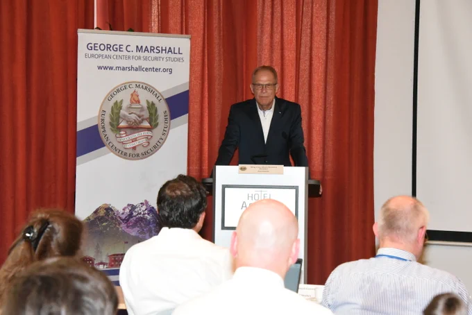 GCMC German Deputy Director - BrigGen (ret) Helmut Dotzler presenting the opening remarks