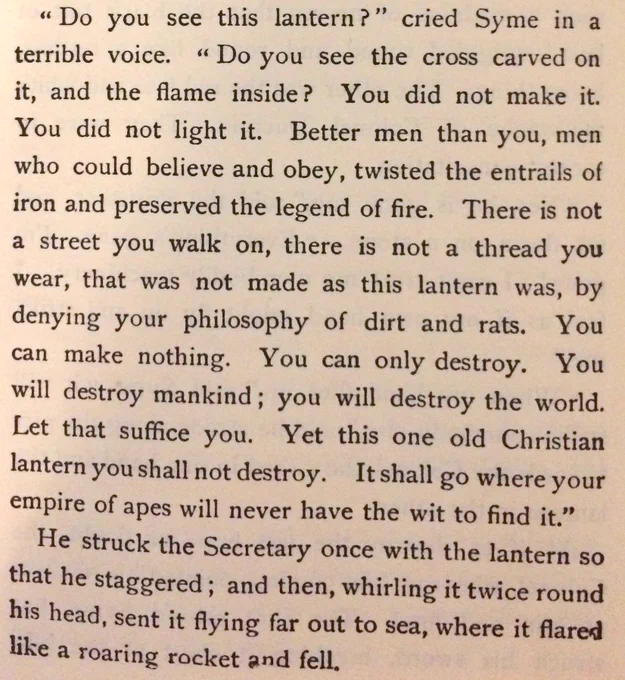 "The Man Who was Thursday," GK Chesterton