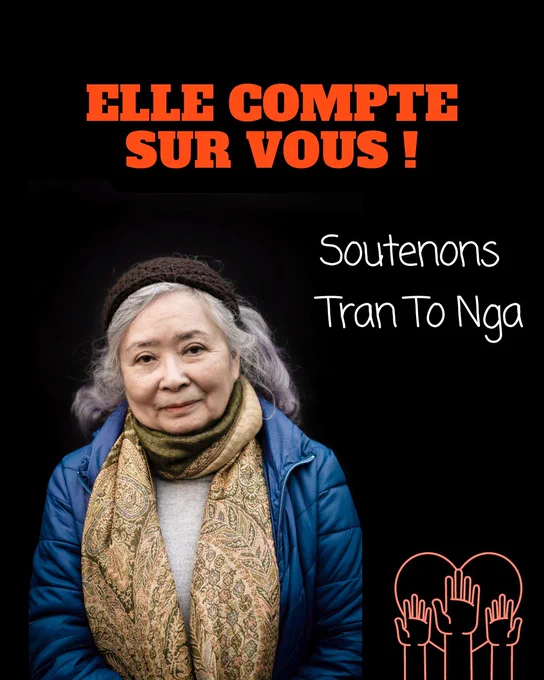 Elle compte sur vous, Soutenons Tran To Nga ! 

Avec une photo de Tran To Nga