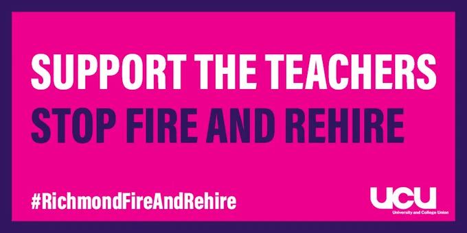 Support the teachers
Stop Fire and Rehire
#RichmondFireAndRehire
