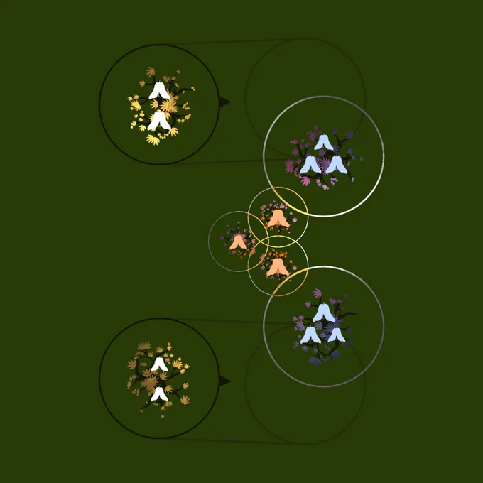 Elements of the game, such as metallic circles and stylized kami-sama characters, form the shape of a big 3.