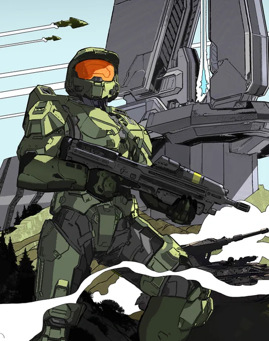 John-117 on the cover of the Halo Encyclopedia.