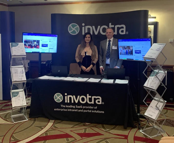 Invotra stand at the internal comms conference