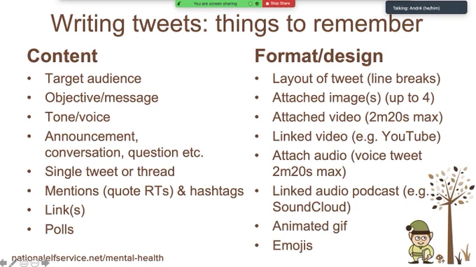 Writing tweets: things to remember