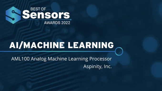 AML100 wins Best of Sensors Award