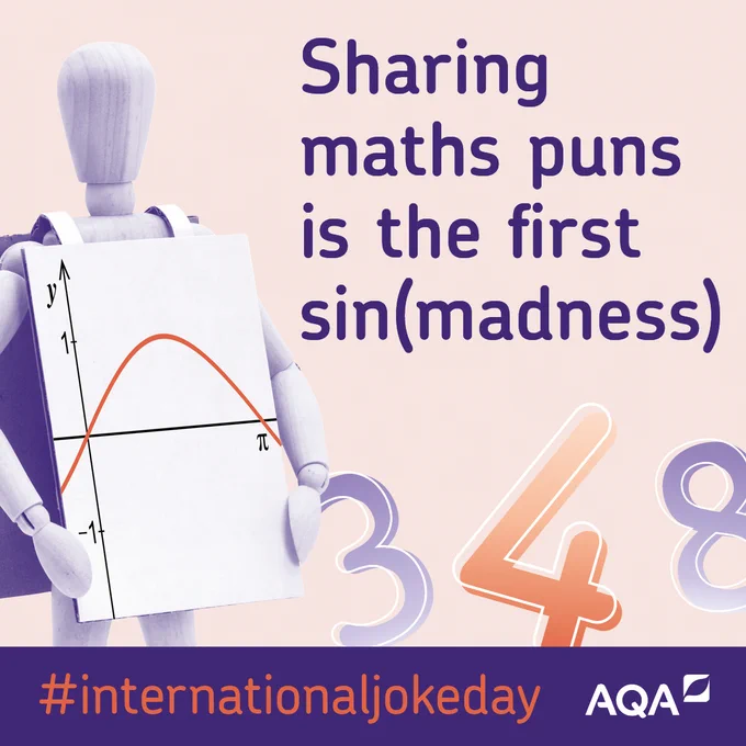 Sharing maths puns is the first sin(madness)

#internationaljokeday
