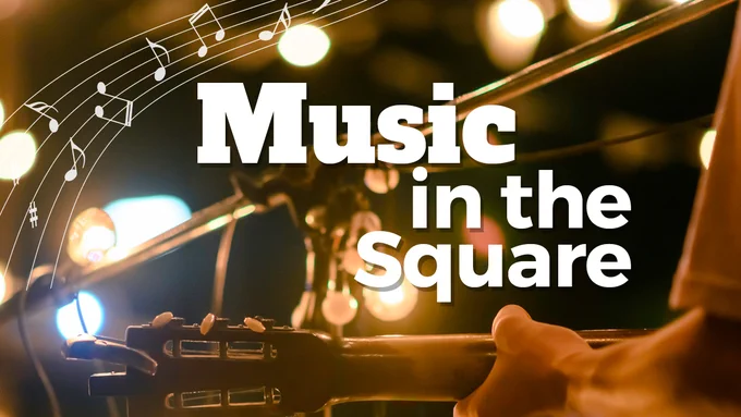 Music in the Square, person playing guitar