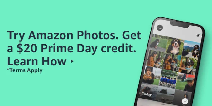 Get your $20 Prime Day credit at amazon.com/tryphotos