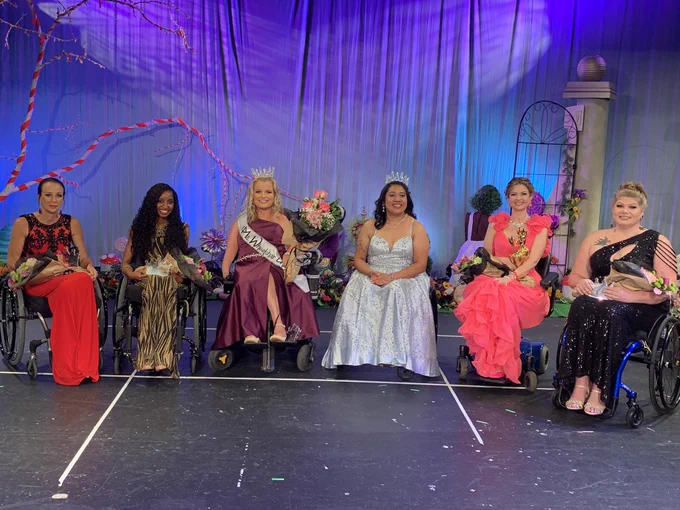 Ms. Wheelchair USA Top 5 Finalists from left to right:

Jennifer Carter, Ms. Wheelchair Oklahoma USA - 4th Runner-up

Bianca Johnson, Ms. Wheelchair New York USA - 2nd Runner-up

Sara Gaver, Ms. Wheelchair Florida USA - Ms. Wheelchair USA 2022

Erica Myron, Ms. Wheelchair USA 2021

Sarah Tompkins, Ms. Wheelchair Washington USA - 1st Runner-up

Ashley Lawrence, Ms. Wheelchair South Carolina USA - 3rd Runner-up