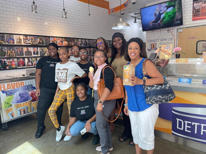 @COTSDetroit Development team visits our friends at @SAYDetroit's @DetroitWaterIce. Delicious and fun!