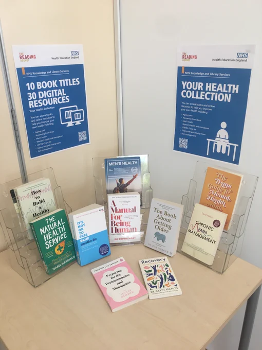 Picture of the new ten books available at our Castle Hill Hospital Library: Preparing for the menopause and perimenopause by Dr Louise Newson.
The Trans Guide to Mental Health and Well-being by Katy Lees.
How to Build a Healthy Brain: Reduce stress, anxiety and depression and future-proof your brain by Kimberley Wilson.
It's Not Ok to Feel Blue by Scarlett Curtis.
Recovery: The Lost Art of Convalescence by Gavin Francis.
Men's Health: All You Need to Know in One Concise Manual by Jim Pollard.
The Natural Health Service: How Nature Can Mend Your Mind by Isabel Hardman.
The Book About Getting Older by Dr Lucy Pollock.
Chronic Pain Management: Your two-part plan for understanding pain and finding relief by David Walton.
A Manual for being Human by Dr Sophie Mort.