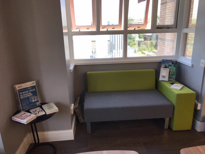 Picture of wellbeing area with some of the ten new books available at our Hull University Teaching Hospitals Library: Preparing for the menopause and perimenopause by Dr Louise Newson.
The Trans Guide to Mental Health and Well-being by Katy Lees.
How to Build a Healthy Brain: Reduce stress, anxiety and depression and future-proof your brain by Kimberley Wilson.
It's Not Ok to Feel Blue by Scarlett Curtis.
Recovery: The Lost Art of Convalescence by Gavin Francis.
Men's Health: All You Need to Know in One Concise Manual by Jim Pollard.
The Natural Health Service: How Nature Can Mend Your Mind by Isabel Hardman.
The Book About Getting Older by Dr Lucy Pollock.
Chronic Pain Management: Your two-part plan for understanding pain and finding relief by David Walton.
A Manual for being Human by Dr Sophie Mort.