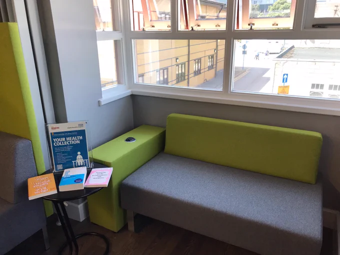 Picture of wellbeing area with some of the ten new books available at our Hull University Teaching Hospitals Library: Preparing for the menopause and perimenopause by Dr Louise Newson.
The Trans Guide to Mental Health and Well-being by Katy Lees.
How to Build a Healthy Brain: Reduce stress, anxiety and depression and future-proof your brain by Kimberley Wilson.
It's Not Ok to Feel Blue by Scarlett Curtis.
Recovery: The Lost Art of Convalescence by Gavin Francis.
Men's Health: All You Need to Know in One Concise Manual by Jim Pollard.
The Natural Health Service: How Nature Can Mend Your Mind by Isabel Hardman.
The Book About Getting Older by Dr Lucy Pollock.
Chronic Pain Management: Your two-part plan for understanding pain and finding relief by David Walton.
A Manual for being Human by Dr Sophie Mort.