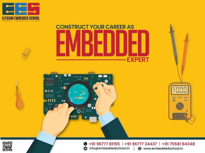 Take embedded systems courses to  advance your 👩‍🎓 education and  Construct Your career with Elysium Embedded School today!
>> You are in the right place @ Elysium Embedded School and become an Embedded Engineer.
>> We are Best Core Placement Training Services & Technical Education Center.
>>Join Now @ Elysium Embedded School to transform your Career.
📲Ping us: https://m.me/embeddedschool
📲WhatsApp Chat link: https://wa.me/9677781155
👉Book an appointment: https://bit.ly/3AZgUVY
🌏Visit our website: https://embeddedschool.in/
Location: https://g.page/elysium-embedded-school
#Microcontrollercourse #Roboticswithpython #Linux #ArduinoMicrocontroller #AVRMicrocontroller #PICMicrocontroller #embeddedschool #embeddedtraining #traininginstitute #roboticsclass #robotictraining #embeddedcourse #embeddedsoftware #PIC #microcontroller #rasberry #sensory #trainingcenter #courses2022 #rasberrypi #picomicrocontroller #Firmware #firmwareengineer #embeddedcourse #picomicrocontroller #raspberrypi #