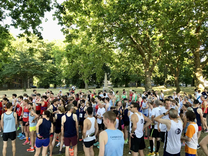 Runners waiting for the race to start