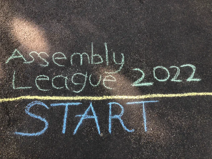 Start line for Assembly League road running race in London July 2022