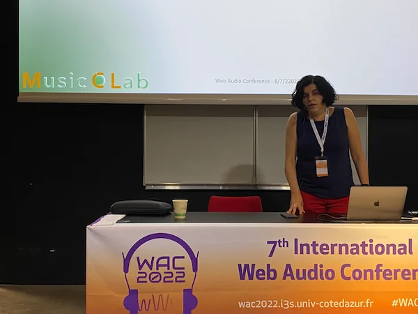 At WAC2022, Chrisoula Alexandraki (of Hellenic Mediterranean University) presents MusicOLab