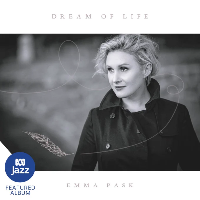 Emma Pask's album cover featuring a photo of the singer in black-and-white