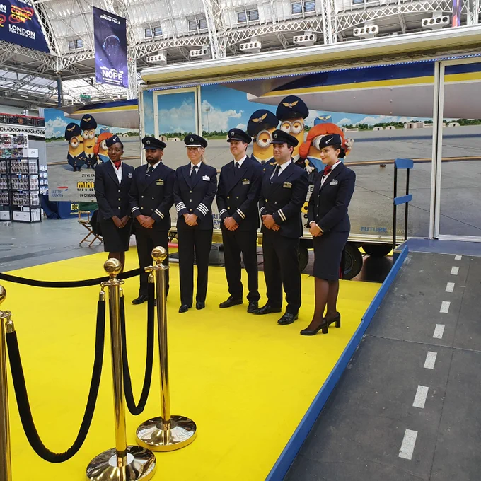 Original pilots and cabin crew