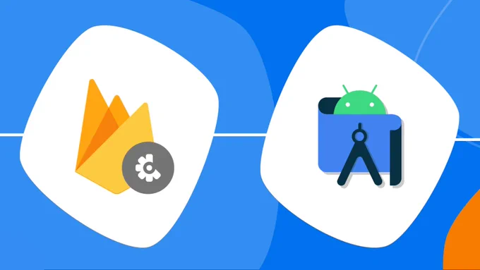 Firebase Crashlytics and Android studio logo