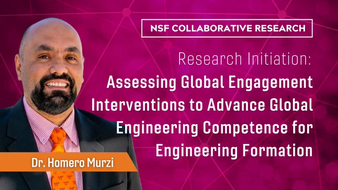 NSF Collaborative Research
Research Initiation: Assessing Global Engagement Interventions to Advance Global Engineering Competence for Engineering Formation
Dr. Homero Murzi