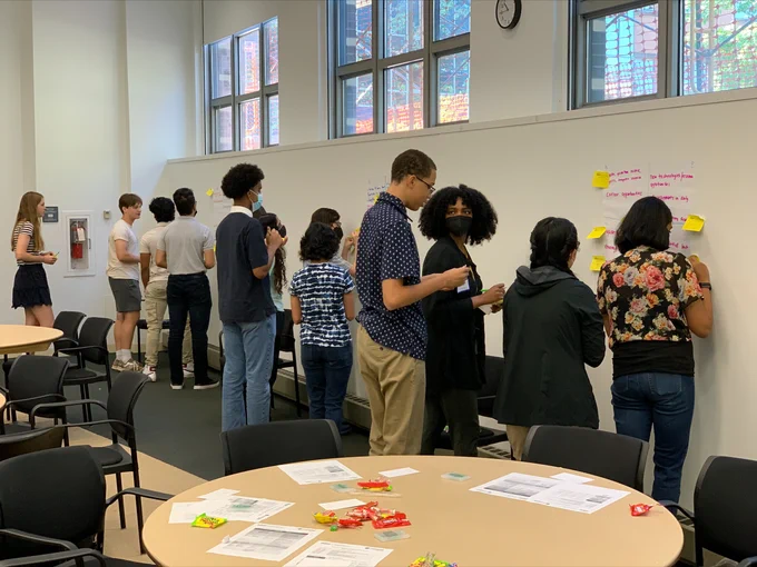 Students collaborating at the Pathways to Quantum Summer Immersion Program
