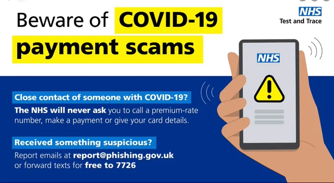 Beware of COVID-19 payment scams. 