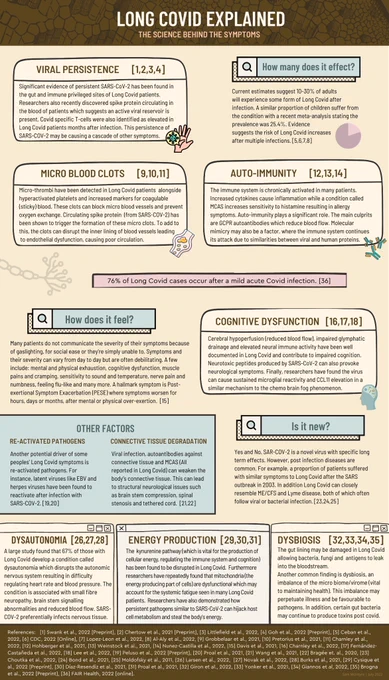 Long Covid Infographic - Summary of latest research