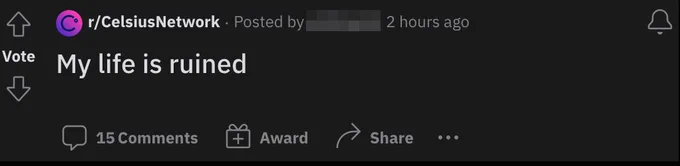 Reddit post titled "My life is ruined". (No additional content beyond the title)