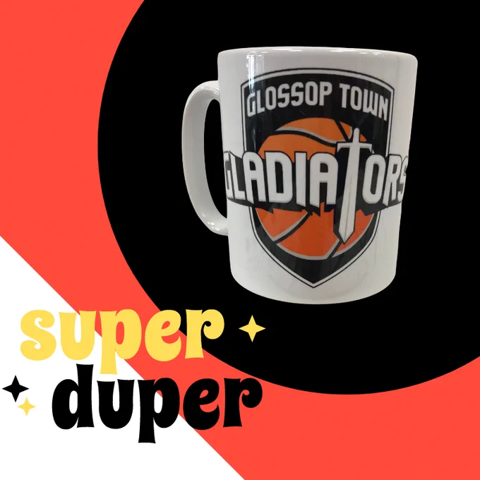 Our Glossop Town Gladiators Mug as made by the students!