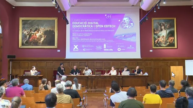 Un'immagine dell'apertura della sessione pomeridiana del 13 luglio OpenEdtechBCN