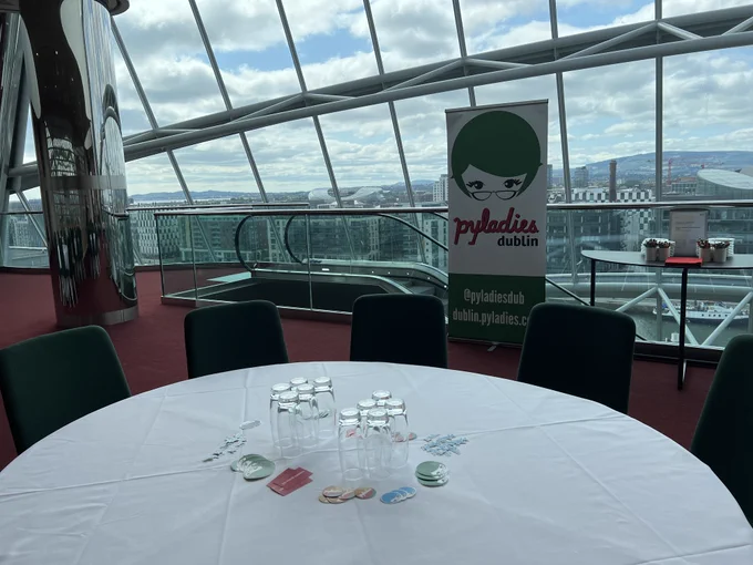 Great view for PyLadies Lunch of city & Aviva Stadium