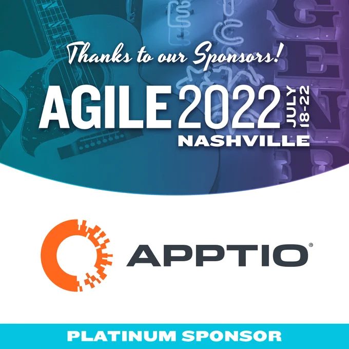 Agile2022 Platinum Sponsor, Apptio