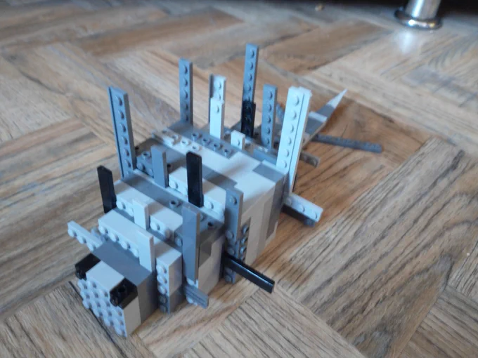 Lego model of a Minecraft silverfish mob