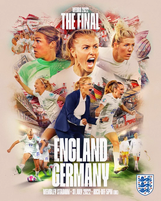 A matchday graphic ahead of England’s final against Germany.
