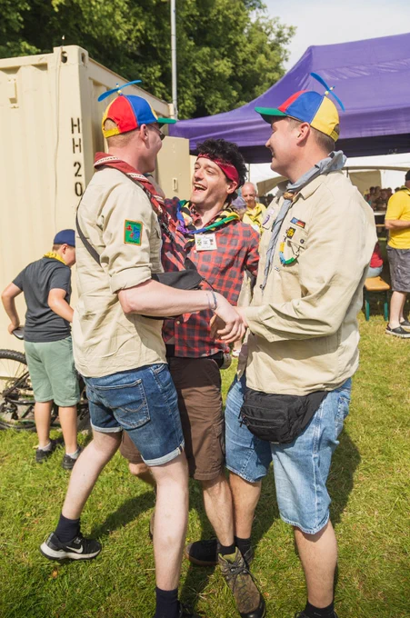 Three leaders being reunited at Blair Atholl Jamborette