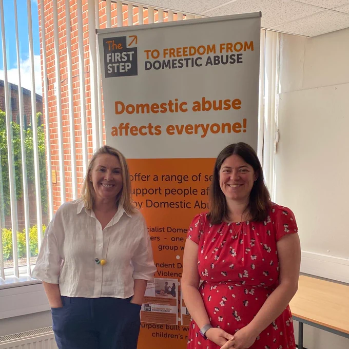 First Step's Caroline Grant and PCC Emily Spurrell (L-R)