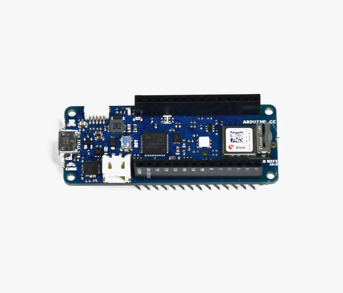 Arduino MKR WiFi 1010

Arduino MKR WiFi 1010 is the easiest entry point for basic IoT and pico-network application design. It is based on the SAMD21 microcontroller. It is designed to be a one-stop solution for many of your essential IoT use cases. Allows you to build your next smart project.