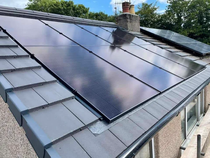 Integrated rooftop solar panels.