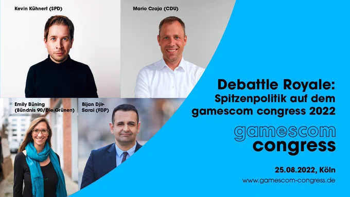 Debattle Royale:
Spitzenpolitik auf dem gamescom congress 2022
25.08.2022, Köln