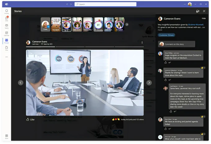 Screenshot of Microsoft Viva Engage in Microsoft Teams.
