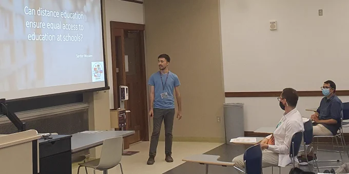 Sardor Musaev presents during his session at the July 21, 2021 B.E.S.T Conference.