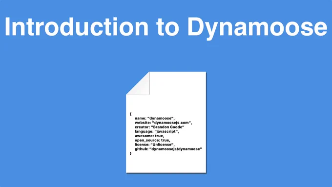 Thumbnail picture for Introduction to Dynamoose course.